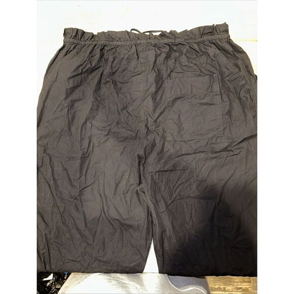 Women's Treasure & Bond Wide Leg Drawstring Pants Pockets Black Size XL. 16 - Picture 6 of 15